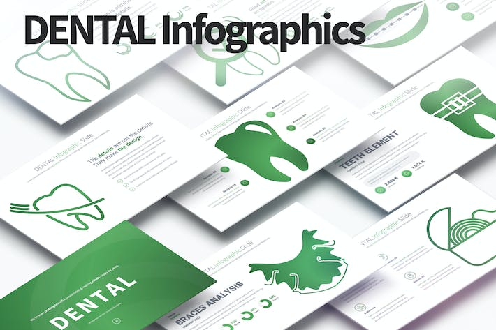 牙科信息图形PPT模板 - 顶尖PPT