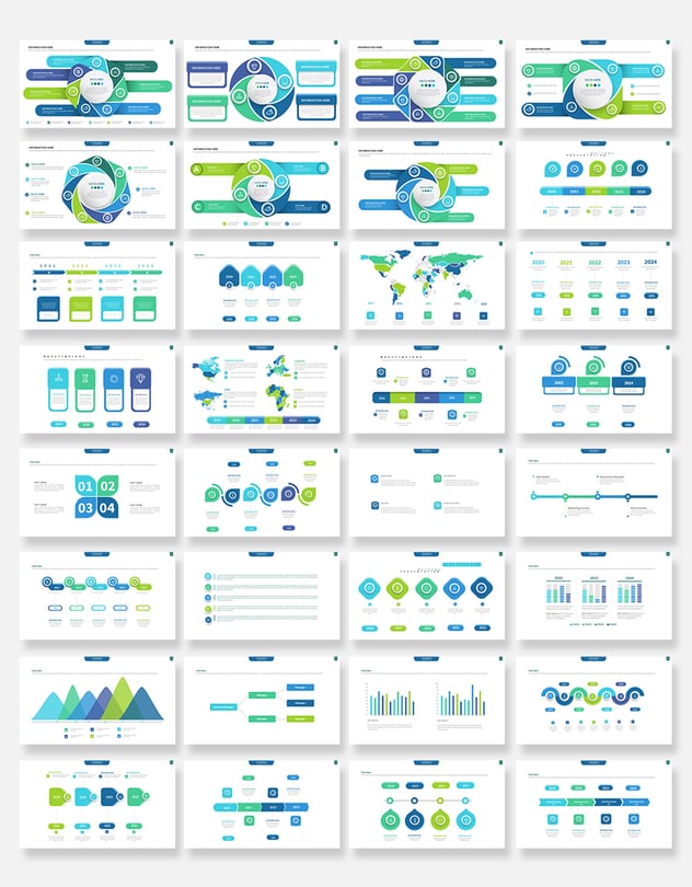177页层级关系流程箭头可视化图形PPT模板合集 - 顶尖PPT