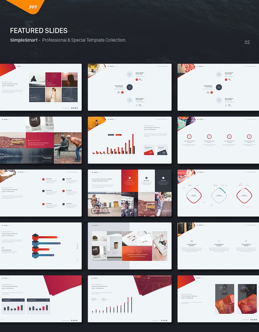 极简风格国外商务多用途PPT模板 - 顶尖PPT