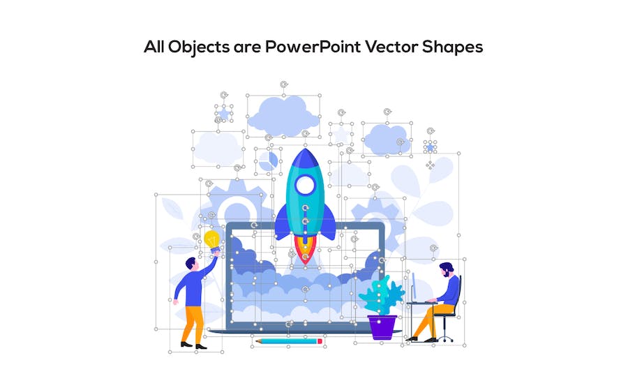 平面动画插画图表PPT模板 - 顶尖PPT