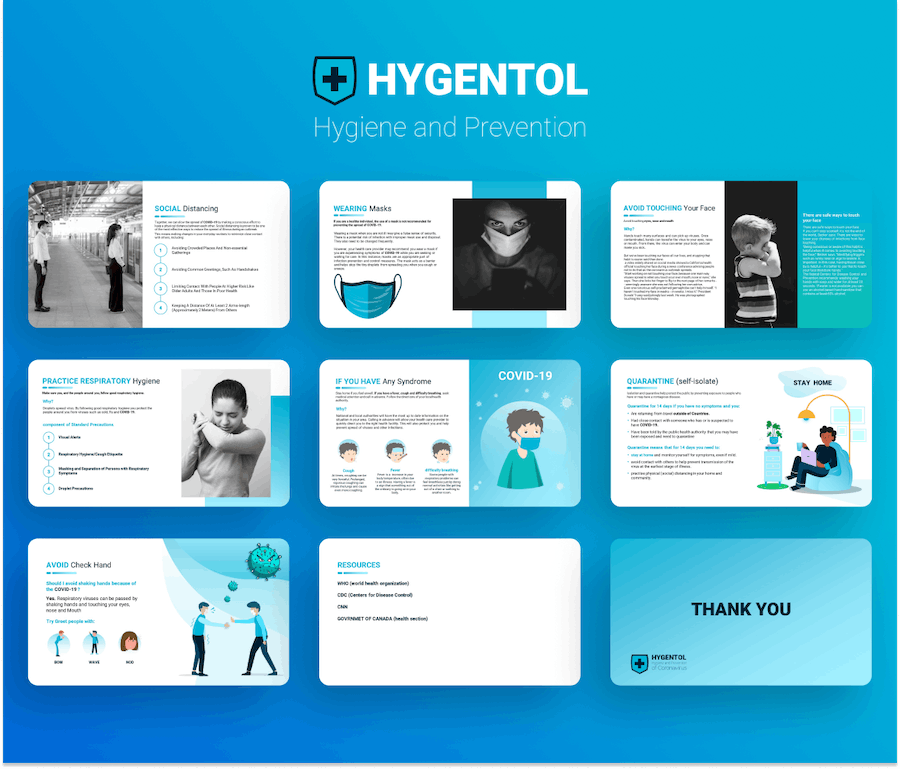 卫生防疫知识预防病毒PPT模板 - 顶尖PPT