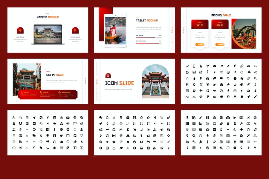 中国新年文化介绍展示PPT模板 - 顶尖PPT