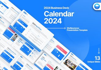 2024电子日历工作日期安排规划keynote模板 - 顶尖PPT