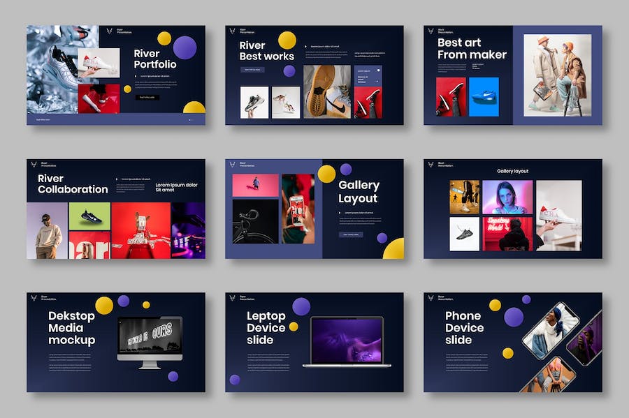 欧美商务案例作品展示keynote模板 - 顶尖PPT