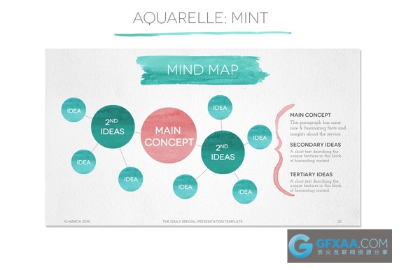 41页手绘水彩效果艺术PPT模板 - 顶尖PPT