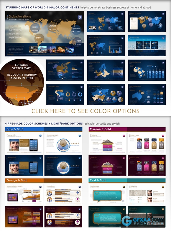 100多页复杂图形图表医学研究PPT模板 - 顶尖PPT