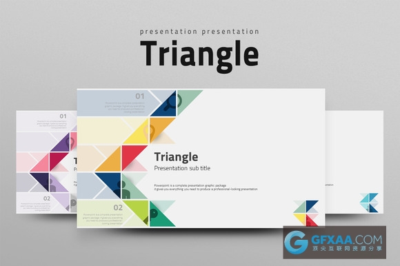 多边形菱形艺术创意排版组合PPT模板 - 顶尖PPT