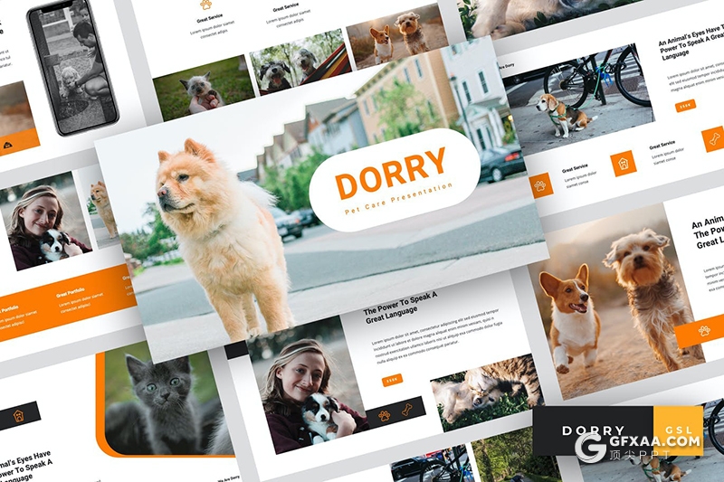 36页宠物饲养宠物护理行业宣传介绍Google slides模板 - 顶尖PPT