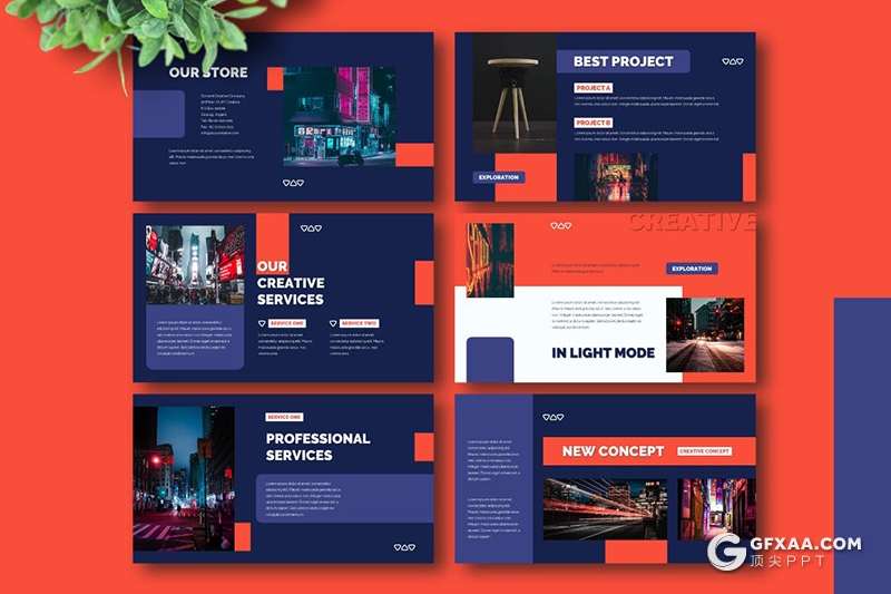 30红蓝配色企业介绍工作计划总结多用途PPT模板 - 顶尖PPT