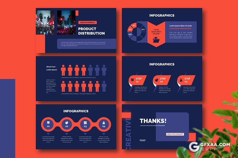 30红蓝配色企业介绍工作计划总结多用途PPT模板 - 顶尖PPT