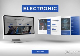 30页国外扁平化企业宣传VR虚拟技术介绍商务通用keynote模板5种主题配色 - 顶尖PPT