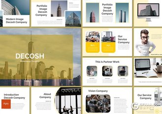30页简约商务风格企业宣传介绍工作计划总结通用PPT模板5种主题配色 - 顶尖PPT