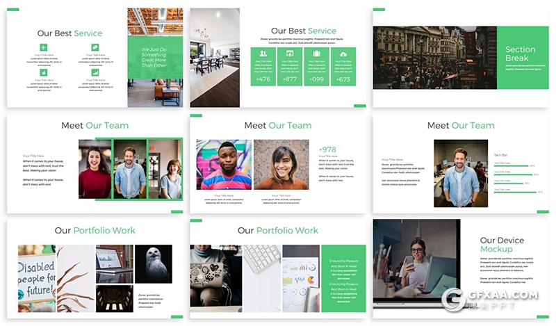 30页扁平化商务风格企业项目规划商业布局keynote模板3种主题配色 - 顶尖PPT