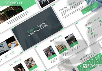 30页扁平化商务风格企业项目规划商业布局keynote模板3种主题配色 - 顶尖PPT