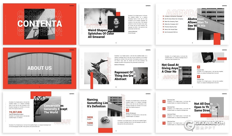 30页轻时尚简约风格工作计划总结欧美多用途PPT模板3种主题配色 - 顶尖PPT