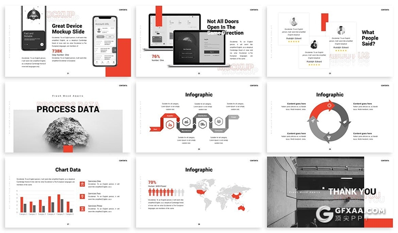 30页轻时尚简约风格工作计划总结欧美多用途PPT模板3种主题配色 - 顶尖PPT