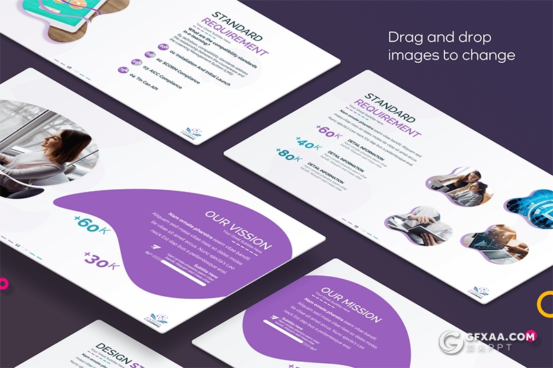 30页卡通商务人物插画工作汇报总结PPT模板10种主题配色 - 顶尖PPT