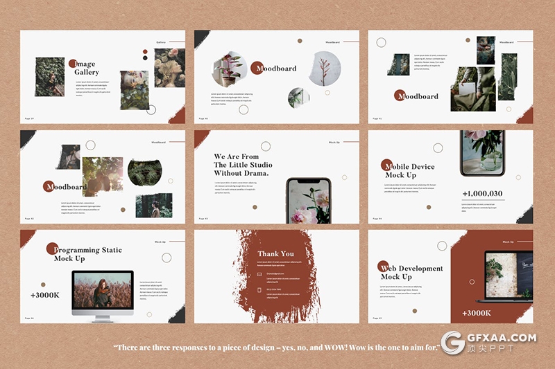 50页时尚水墨风格文艺图片展示多用途keynote模板 - 顶尖PPT