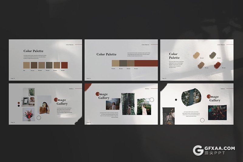 50页时尚水墨风格文艺图片展示多用途keynote模板 - 顶尖PPT