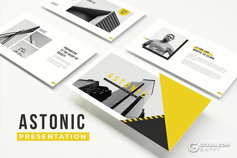 35页黄色简约商务企业介绍项目展示商业布局PPT模板 - 顶尖PPT