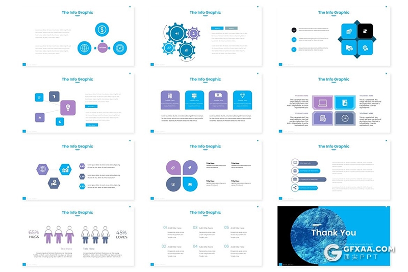 30页海洋生物深海海底潜水宣传介绍PPT模板5种主题配色 - 顶尖PPT
