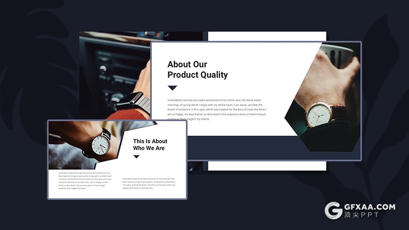 36页高端品牌手表业务介绍产品推广宣传Google slides模板 - 顶尖PPT