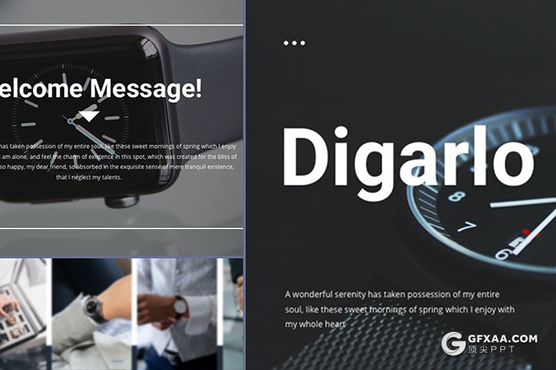 36页高端品牌手表业务介绍产品推广宣传Google slides模板 - 顶尖PPT