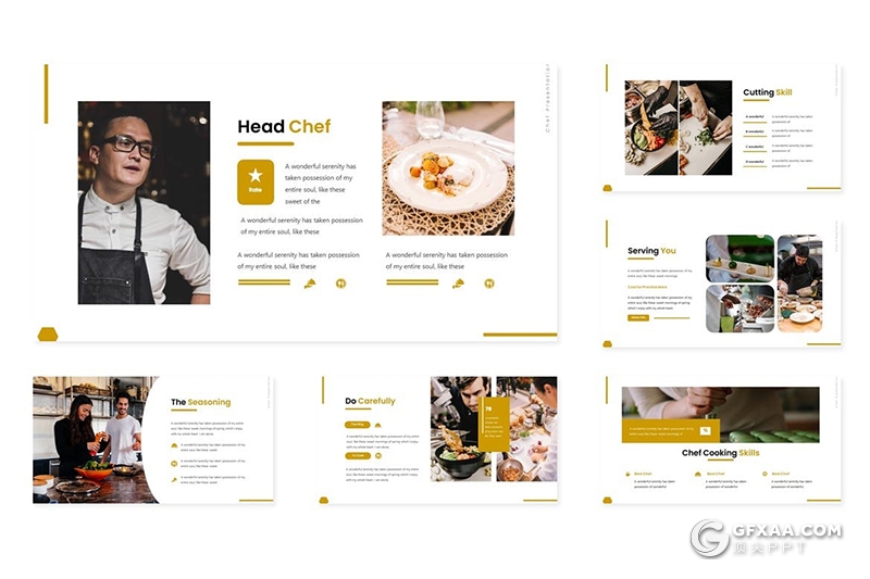 30页国外扁平化风格西式餐饮美食行业主题Google slides模板5种主题配色 - 顶尖PPT