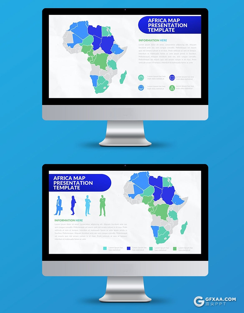 82页蓝色世界各国地图中国地图keynote模板 - 顶尖PPT