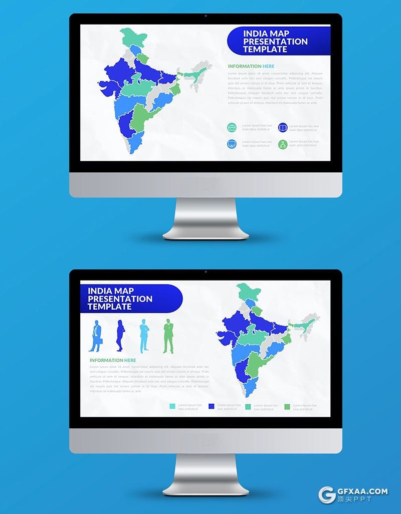 82页蓝色世界各国地图中国地图keynote模板 - 顶尖PPT