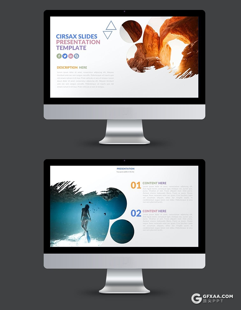 34页摄影美图展示图文搭配风格PPT模板 - 顶尖PPT