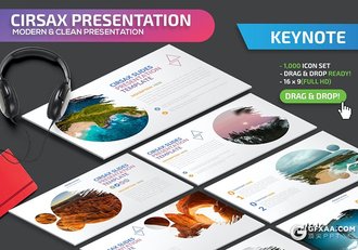 34页摄影美图展示图文搭配风格keynote模板 - 顶尖PPT