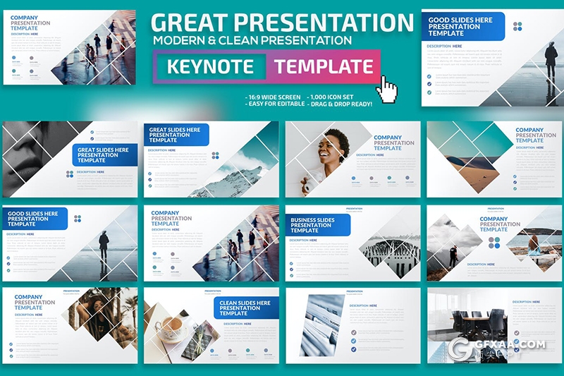 38页简约时尚摄影图片展示图文搭配设计keynote模板 - 顶尖PPT