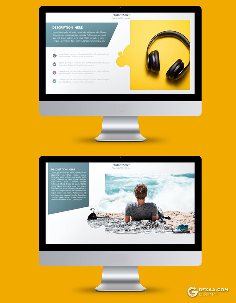 34页简约风格创意剪影图片展示图文搭配设计PPT模板 - 顶尖PPT