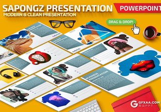 34页简约风格创意剪影图片展示图文搭配设计PPT模板 - 顶尖PPT