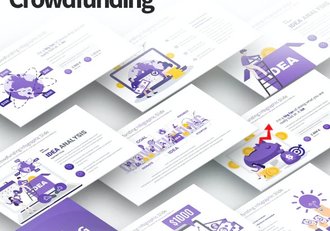 35页投资理财金融行业卡通插画PPT模板11种主题配色 - 顶尖PPT