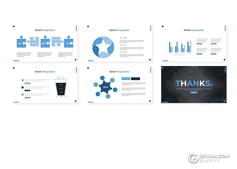 30页深海海底世界海洋生物介绍展示PPT模板5种主题配色 - 顶尖PPT