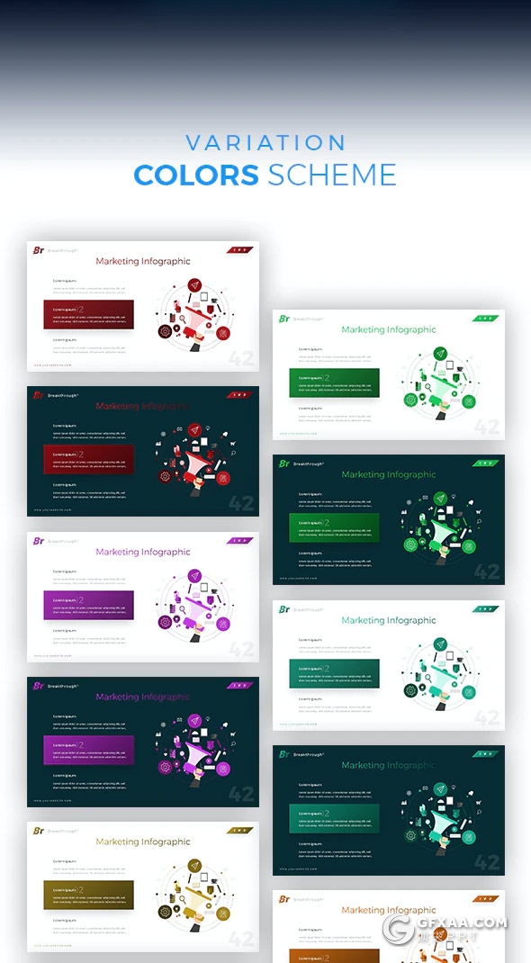 56页商务风格业务合作企业团队介绍工作计划总结PPT模板16种主题配色 - 顶尖PPT