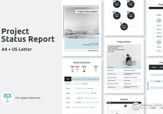 72页极简A4尺寸规格简约文艺风格keynoteT模板 - 顶尖PPT