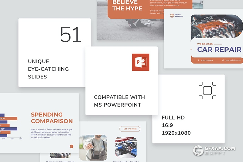 51页汽车维修汽车保养维护汽车主题PPT模板 - 顶尖PPT