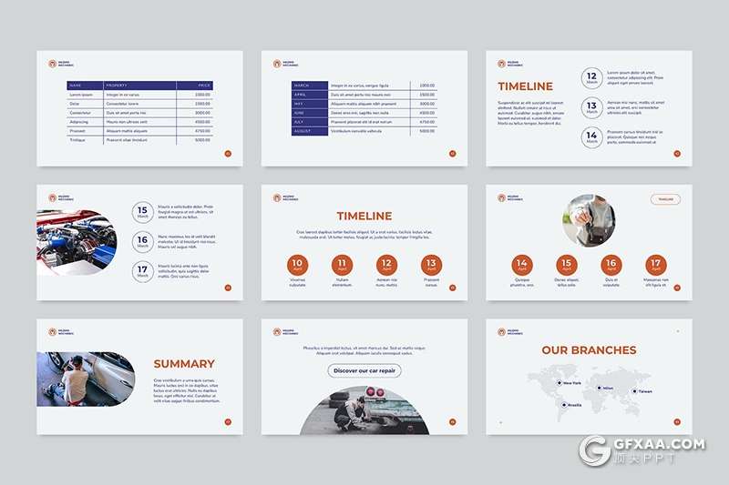 51页汽车维修汽车保养维护汽车主题PPT模板 - 顶尖PPT