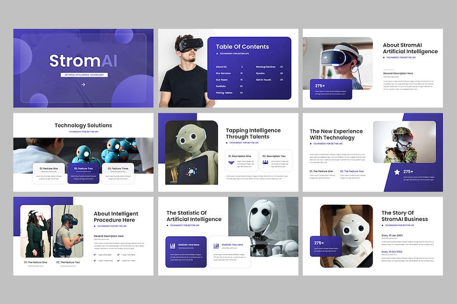 人工智能创意设计展示PPT模板 - 顶尖PPT