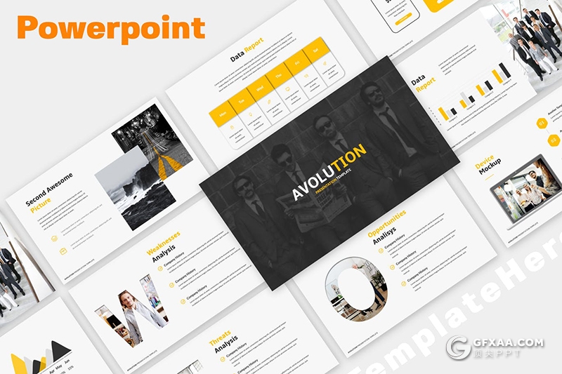 30页商务风格企业团队介绍项目合作展示PPT模板4种主题配色 - 顶尖PPT