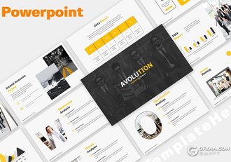 30页商务风格企业团队介绍项目合作展示PPT模板4种主题配色 - 顶尖PPT