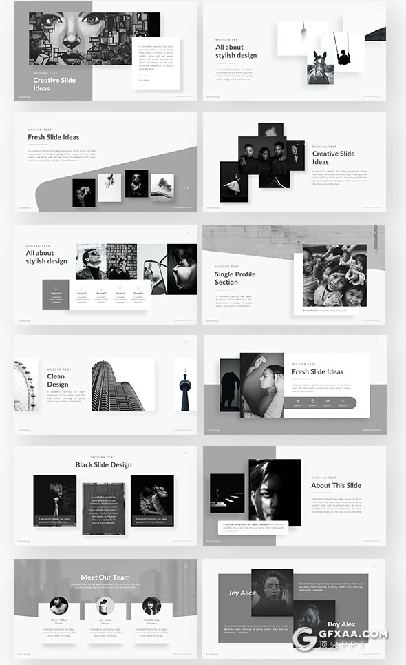 55页高端商务风格国外多用途PPT模板11种主题配色 - 顶尖PPT