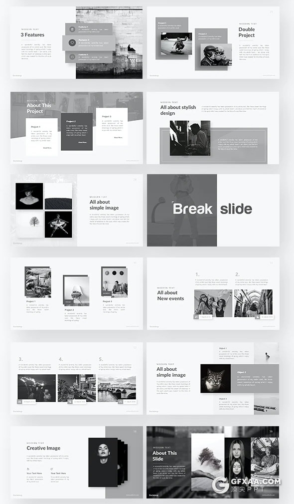 55页高端商务风格国外多用途PPT模板11种主题配色 - 顶尖PPT