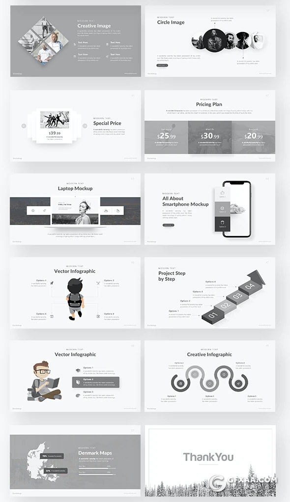 55页高端商务风格国外多用途PPT模板11种主题配色 - 顶尖PPT