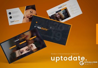 30页国外时尚服装展示模特写真展示Google slides模板5种主题配色 - 顶尖PPT