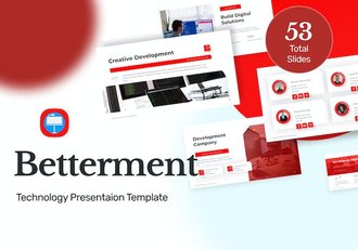 红色现代科技商务商业keynote模板 - 顶尖PPT