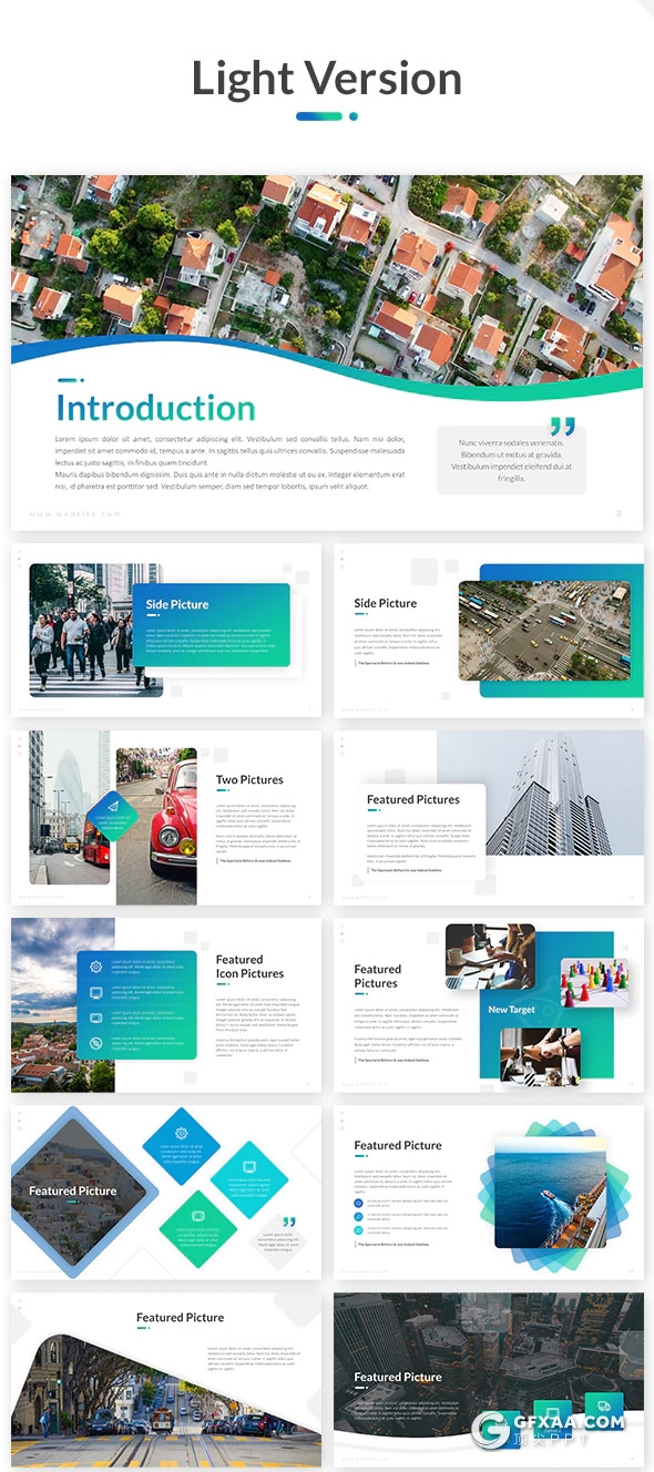 60页国外高端创意版式设计商务风格企业公司介绍项目展示年终总结PPT模板11种主题配色 - 顶尖PPT